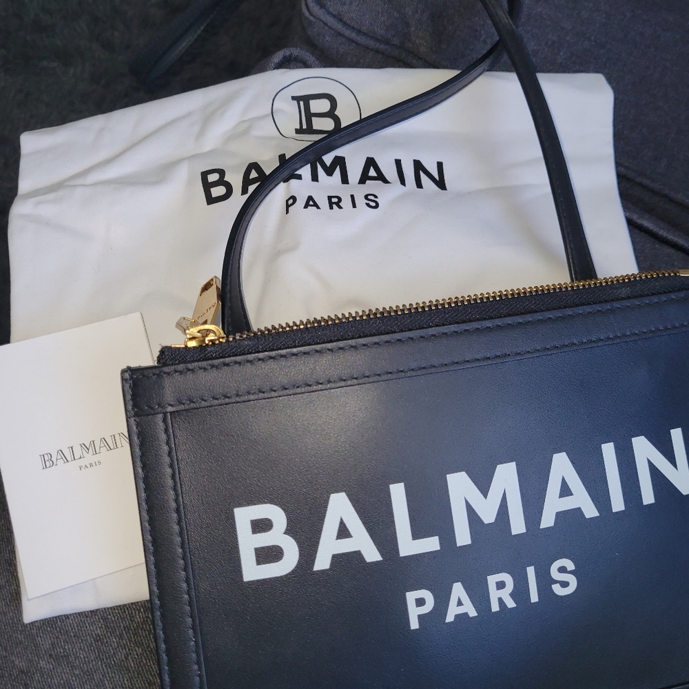 Balmain Paris 3 Pouches Zip Bag